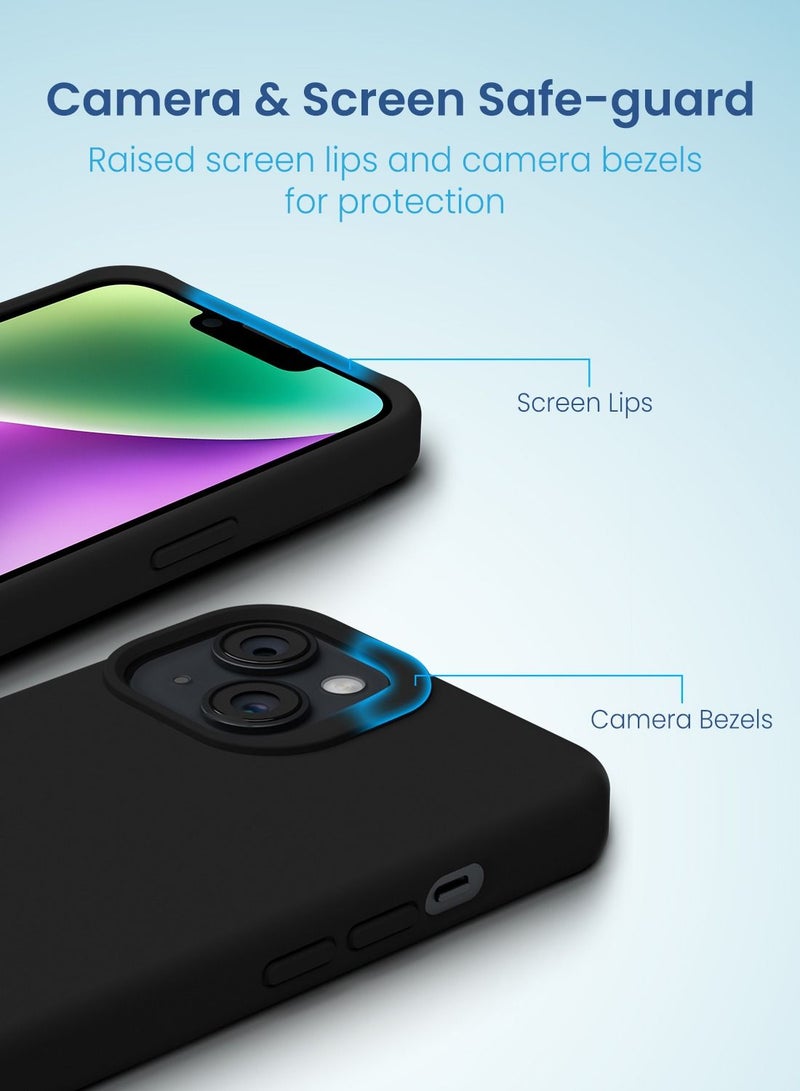 Remson غطاء سيليكوني واقي هجين مغناطيسي من ريمسون ماج-إكس مصمم للعمل مع ماج سيف لجهاز آيفون 14 بحجم 6.1 بوصة (أسود) - Image 5