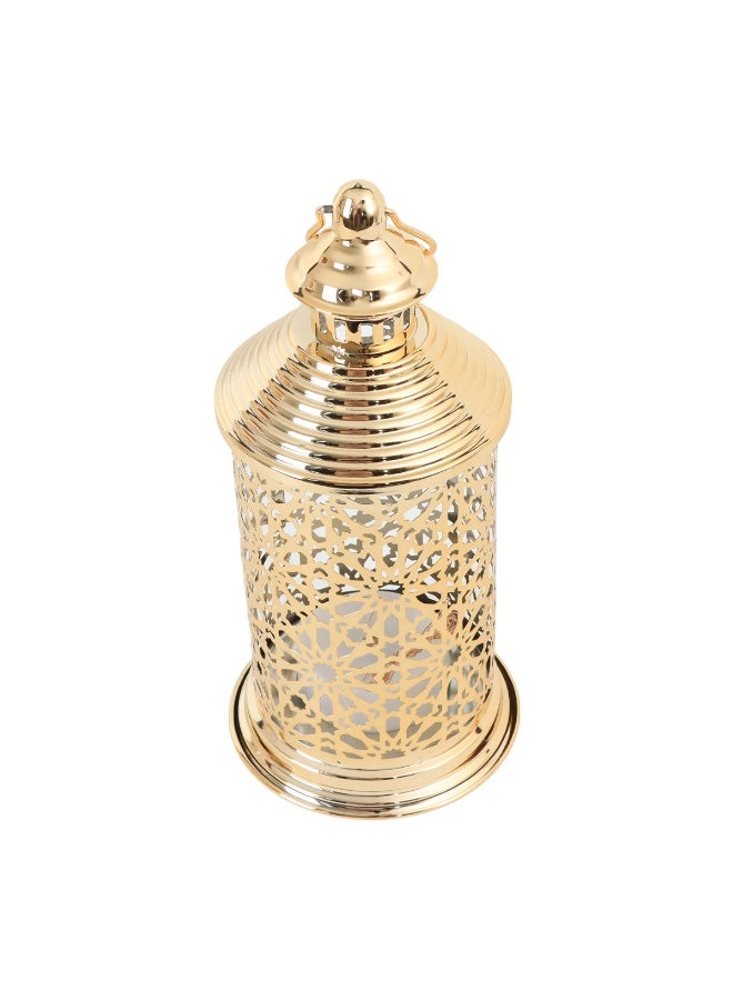 Baity Decorative metal lantern with light - gold - Image 3