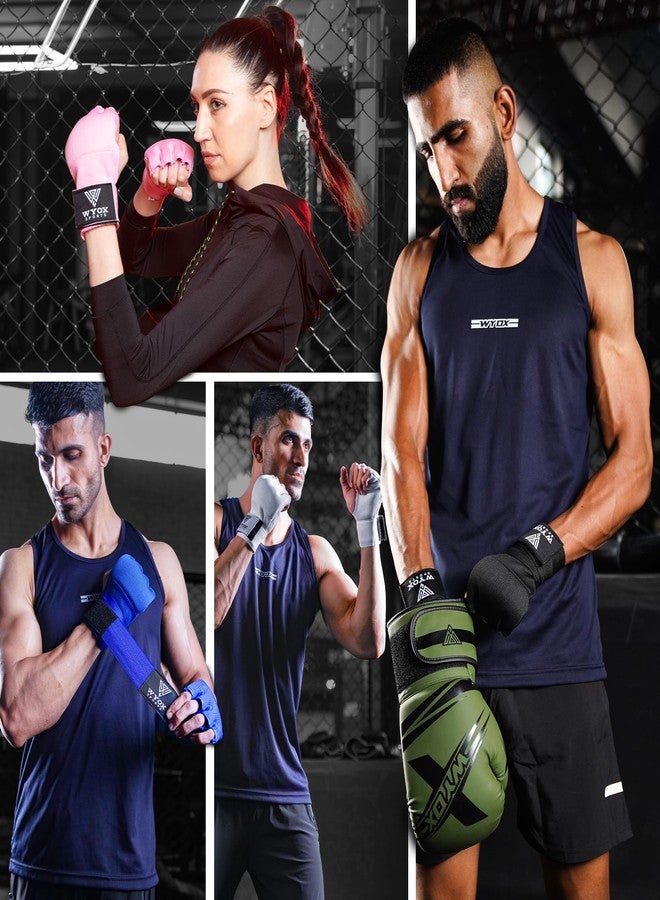 WYOX Gel Boxing Hand Wraps Inner Gloves for Men & Women – 80cm Quick Wrist Strap, Padded Knuckle Support, Fingerless MMA Muay Thai Kickboxing Wraps for Training, Punching & Martial Arts - Image 4