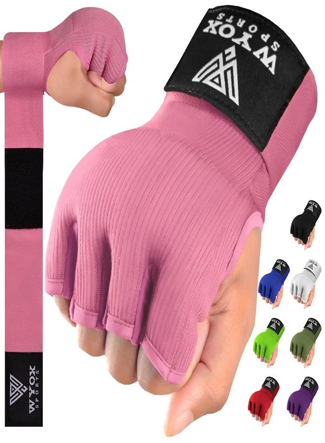 WYOX Gel Boxing Hand Wraps Inner Gloves for Men & Women – 80cm Quick Wrist Strap, Padded Knuckle Support, Fingerless MMA Muay Thai Kickboxing Wraps for Training, Punching & Martial Arts - Image 1