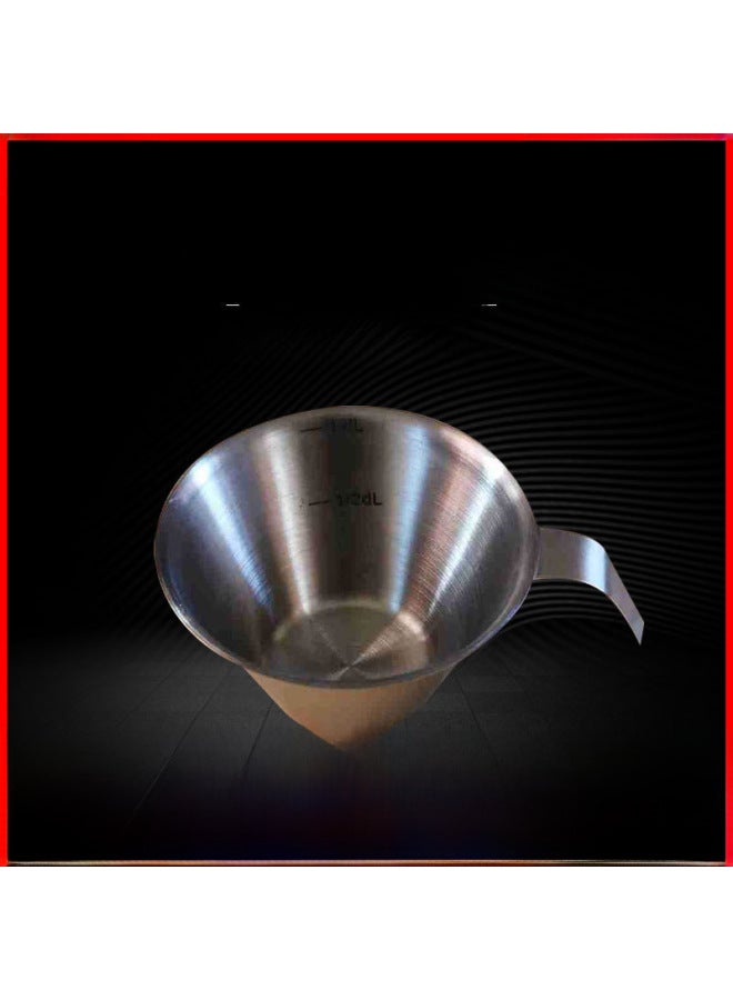 Stainless Steel Measuring Cup Supply Cup Water Cup Single Layer Stainless Steel Measuring Cup Daily Cup Wholesale-Color:Stainless Steel Color-Capacity:100ml - Image 1