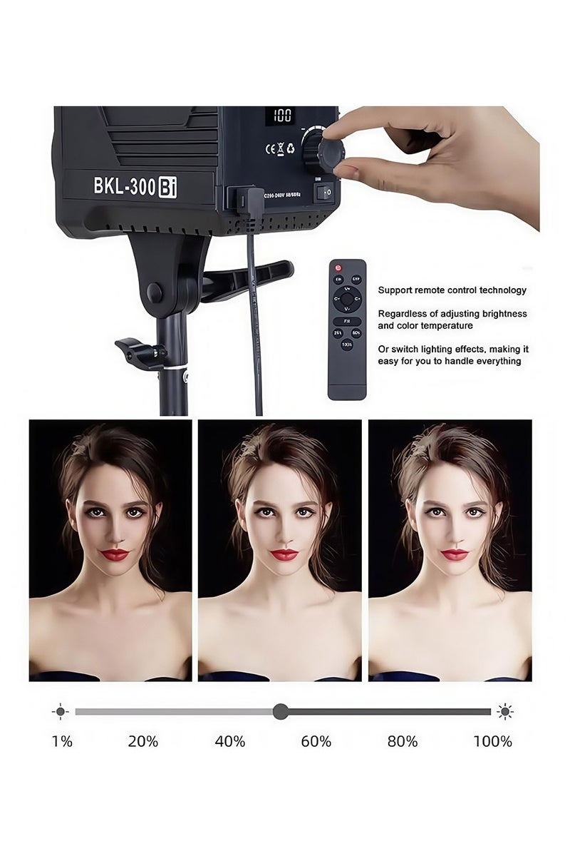 غرانفين مجموعة إضاءة استوديو تصوير احترافية COB، مصباح فيديو LED ثنائي اللون 120 واط 2700-6500 كلفن مع صندوق ضوء 60 × 90 سم وحامل قابل للتعديل للصور/الفيديو/البث المباشر - Image 5