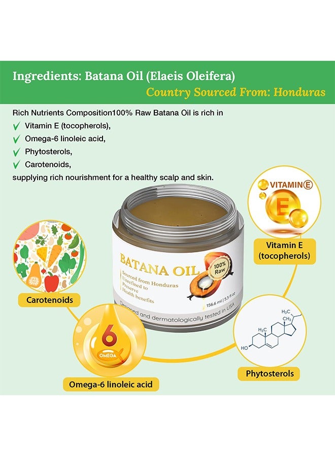 Raw Batana Oil - 100% Natural And Organic Hair Growth Oil Solution For Men And Women, Raw, Unrefined, Enhances Thickness, Prevents Hair Loss - Image 3