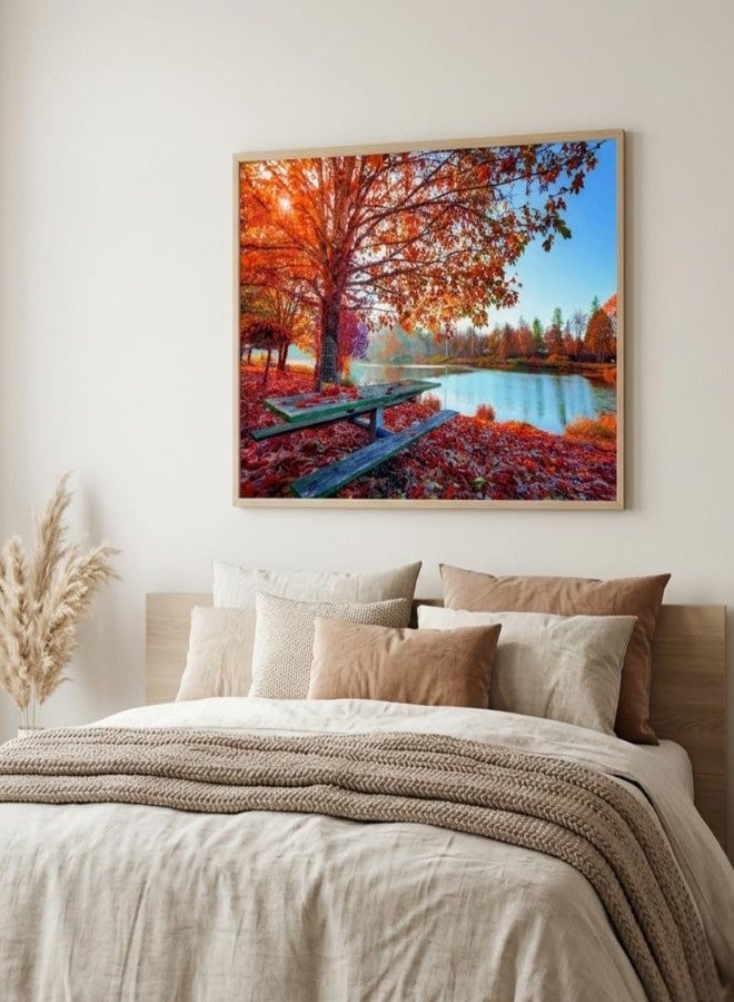 Print Panda Fabulous Landscape Nature's Color Canvas wall Poster for Home Decor, Living Room, Bed Room, Kids Room, Play Room, Restaurant, Hotel (Self Adhesive Vinyl, Water Proof) - Image 2