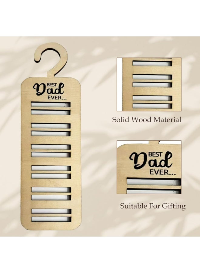 Wooden Tie Rack for Men’s Closet, Space-Saving Organizer & Decorative Woodcraft, Ideal Gift for Father’s Day, Birthday, or Holiday （Model 1） - Image 5