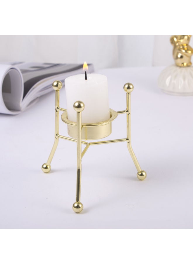 NIBEMINENT Nordic Iron Geometric Incense Candle Holder Gold 9.2 x 9cm  - Image 4