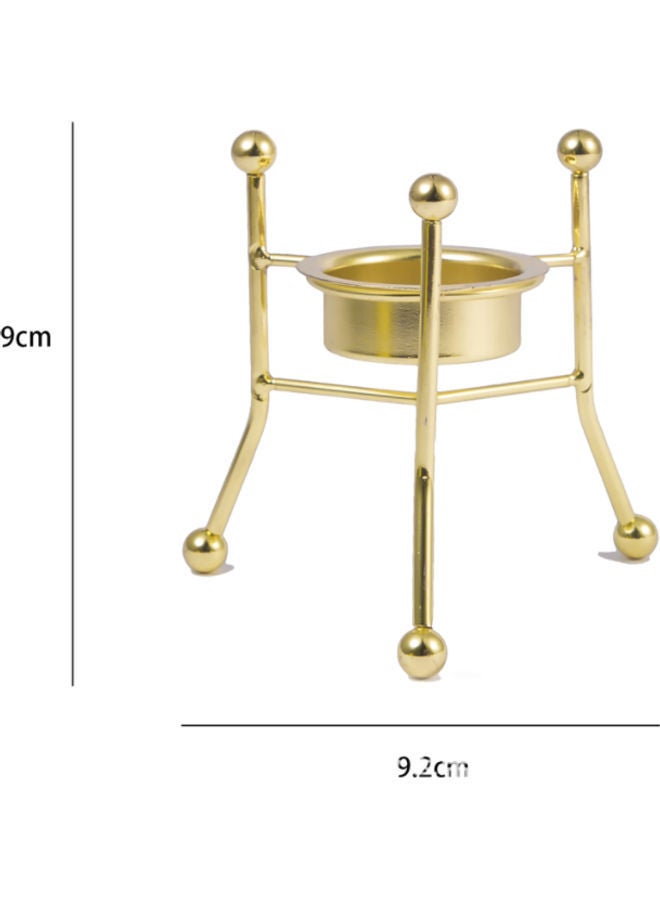 NIBEMINENT Nordic Iron Geometric Incense Candle Holder Gold 9.2 x 9cm  - Image 5
