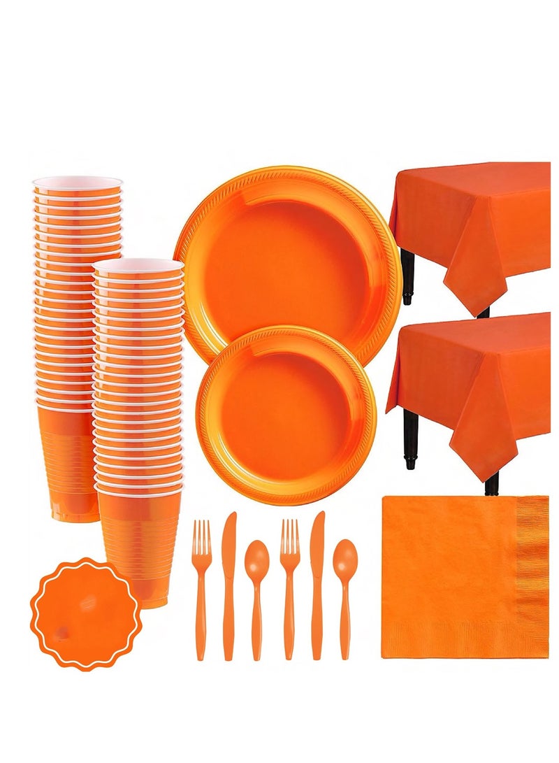 73Hours Party set disposable plastic plates cups birthday party decoration for 20 people - Image 1
