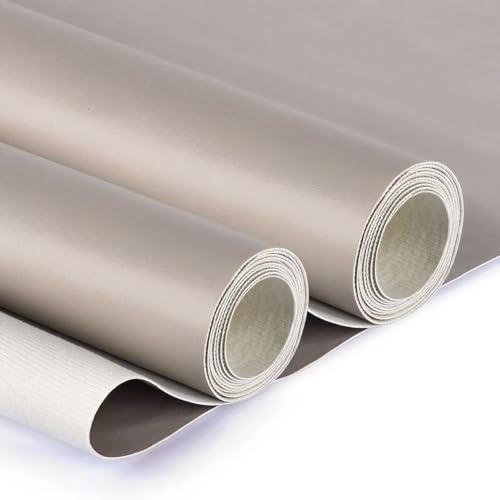 TeeLiy Faux Leather 2 Yards 58" x 72", 0.6 mm Thick Upholstery Leather PU Fabric Synthetic Leather Material Vinyl Leather Sheets for Upholstery Crafts, DIY Sewing, Sofa (Gray_Thin and Light Weight Material) - Image 1