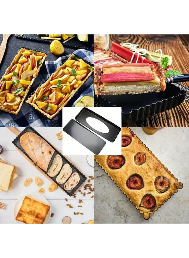 Carbon Steel Quiche Pan With Removable Base For Tarts And Desserts Oven Safe - Image 2
