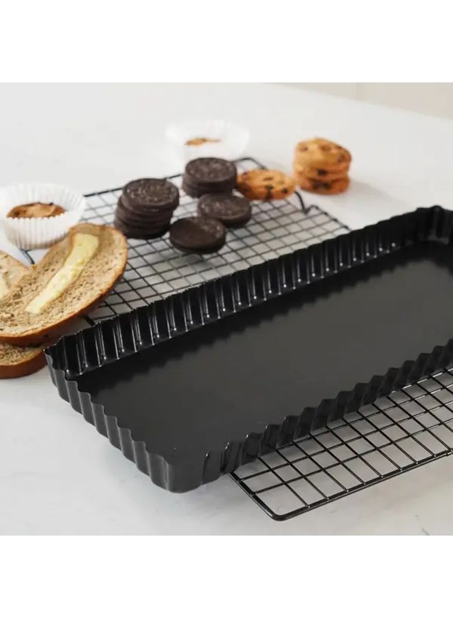 Carbon Steel Quiche Pan With Removable Base For Tarts And Desserts Oven Safe - Image 5