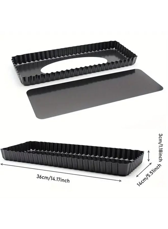 Carbon Steel Quiche Pan With Removable Base For Tarts And Desserts Oven Safe - Image 3