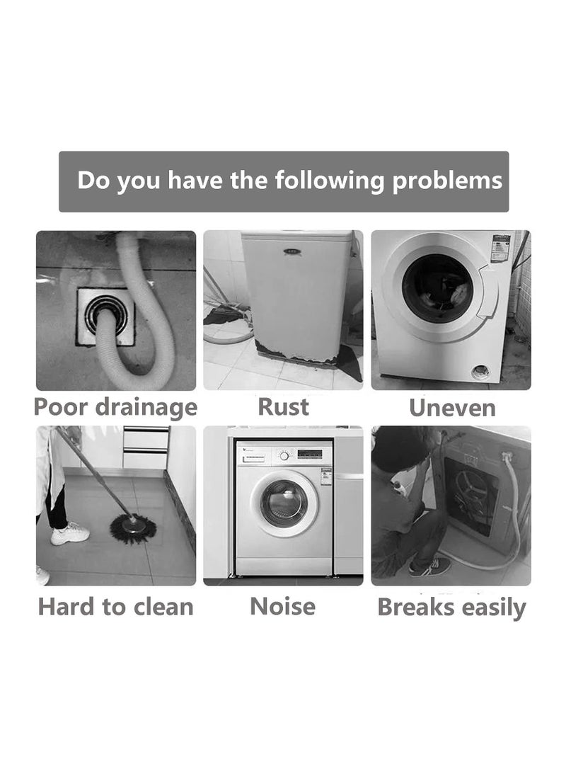 8pcs Washing Machine Shock Pad, Dryer Foot Pad, Washing Machine Shock Noise Reduction Stand Stabilizer, Anti-Move Anti-Slip Heightened Shock Absorber and Noise Reduction Pad Protector Base