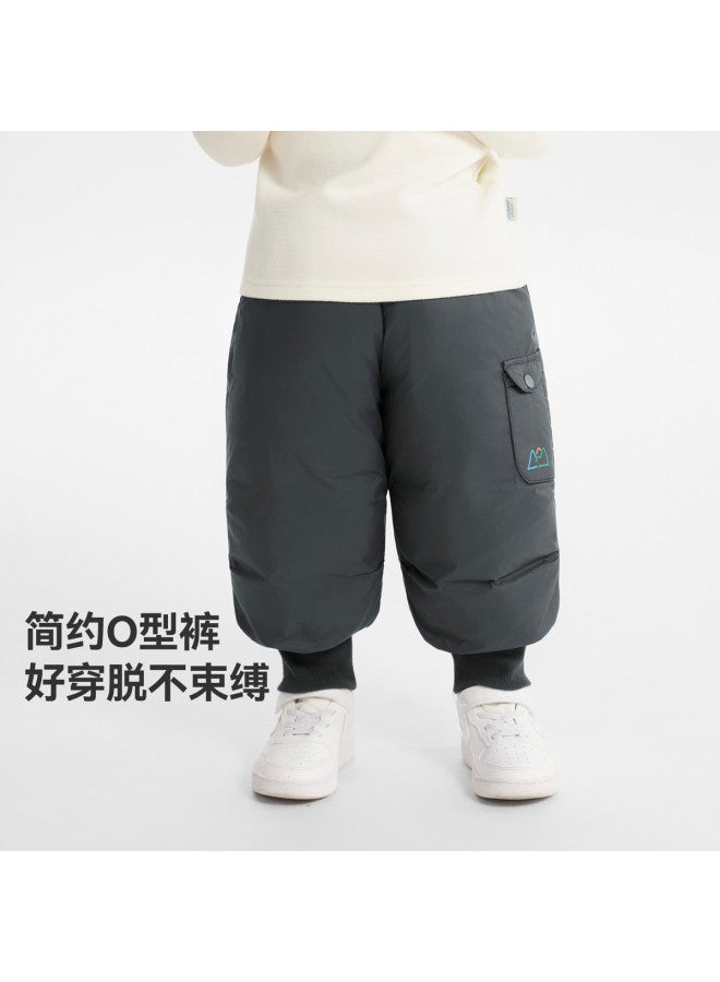 Three-proof 90% Down] Baby Down Pants Thickened Warm Boys Winter Pants Children Outdoor Sports Girls - Image 3