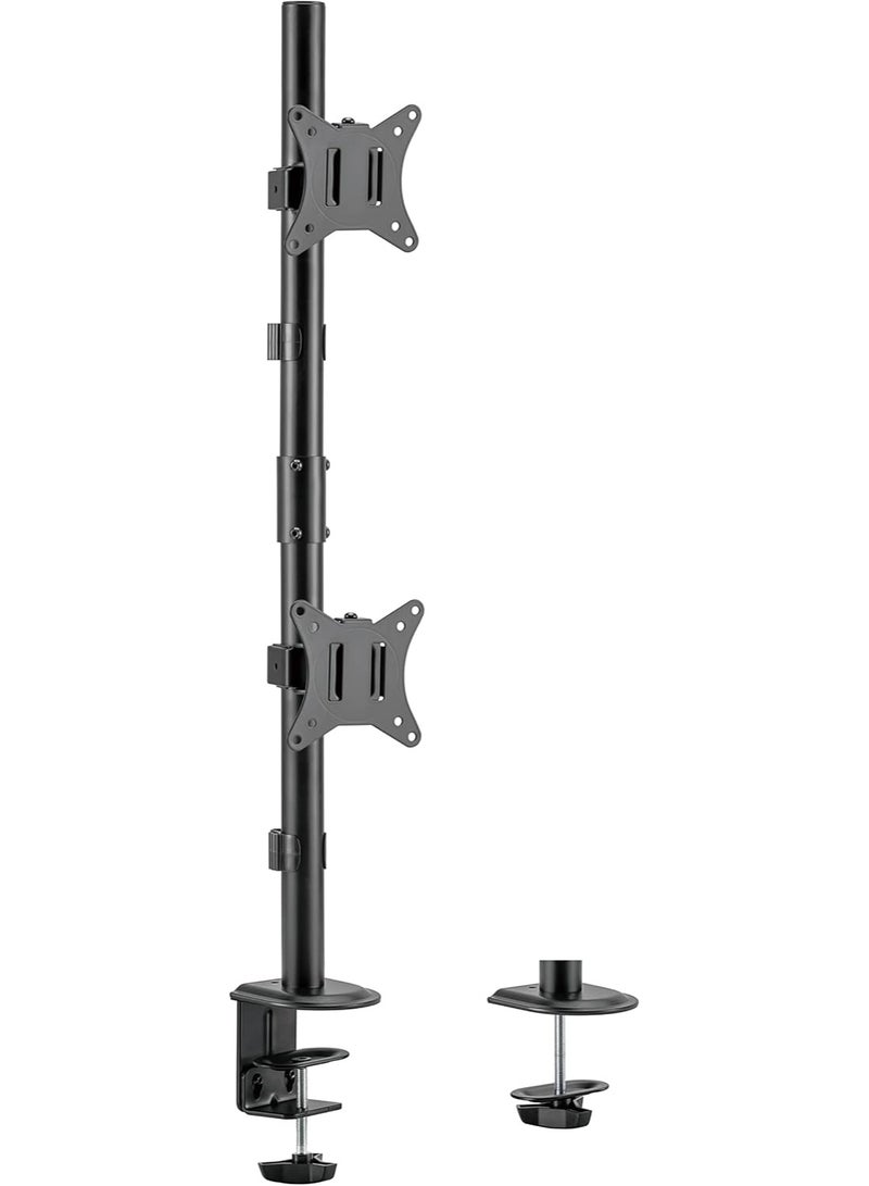 HAMOOD, Vertical Dual-Monitor Steel Articulating Monitor Mount For most 17”-32” monitors - Image 1