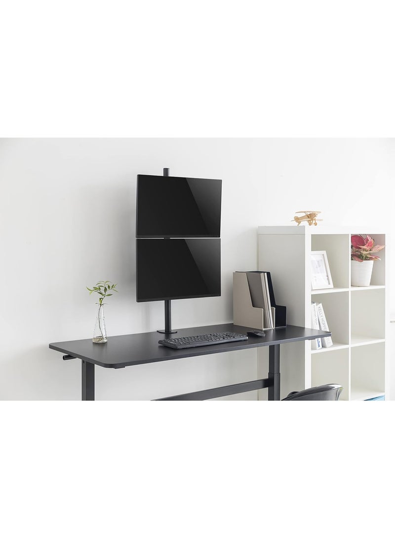 HAMOOD, Vertical Dual-Monitor Steel Articulating Monitor Mount For most 17”-32” monitors - Image 4