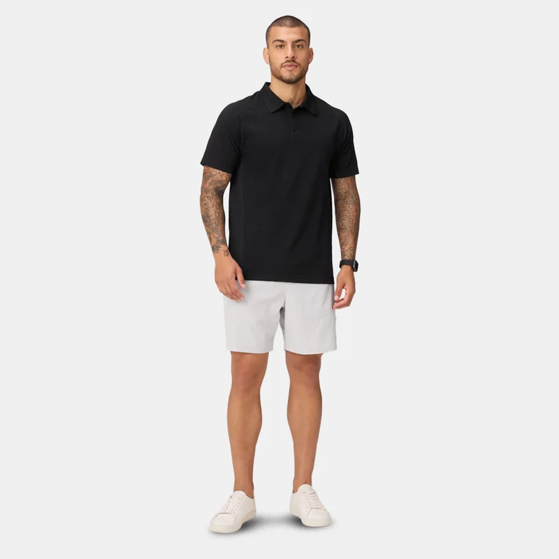 Fabletics Black Men's The Training Day Polo Shirt for Men | Best Price UAE