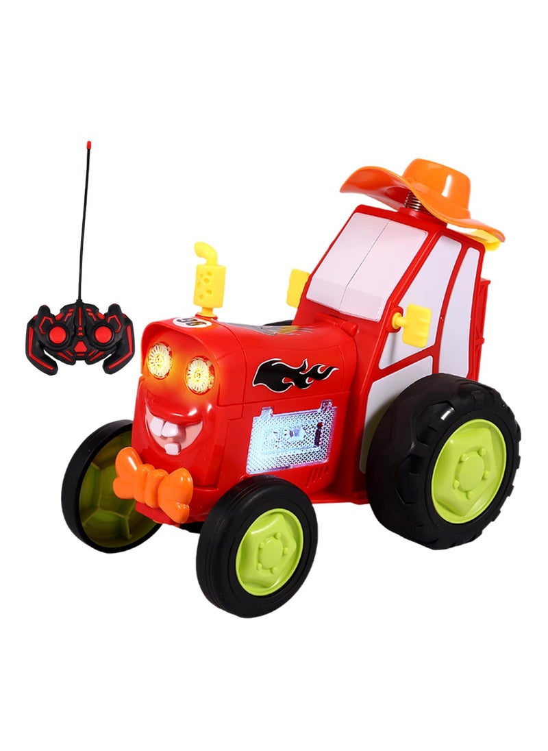 Excefore - Crazy Jumping Car Toy,  Fast Stunt RC Cars, with Lights & Music, Wireless Remote Dancing Stunt Car, Double Sided Driving Trucks, RC Crawler Toy Cars for Kids Gift for Kids (Red) - Image 1