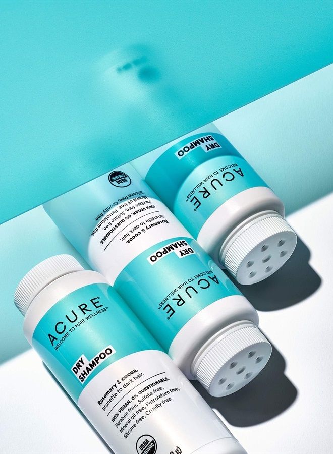 Acure شامبو جاف - للشعر البني إلى الداكن | 100% نباتي | معتمد عضوي | رعاية شعر مدفوعة بالأداء | كاكاو وإكليل الجبل - يمتص الزيت ويزيل الشوائب بدون ماء | 1.7 أونصة سائلة - Image 1