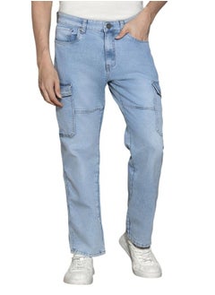 Dennis Lingo Men’s Light Blue Relaxed Fit Jeans  - Image 2