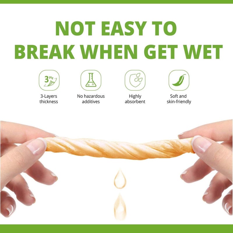 WBM Care Bamboo Paper Towels Strong  Flexible 3Ply Designed for Sensitive Skin Tree Free AllNatural  Healthy Bath Toilet Tissues 250 SheetsRoll Total 5000 Sheets  20 Rolls - Image 2