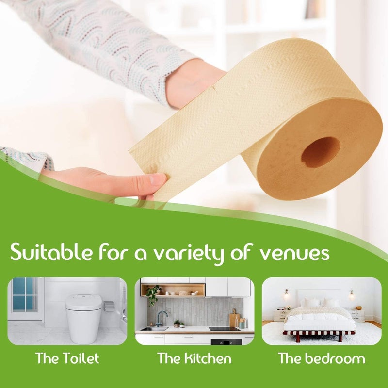 WBM Care Bamboo Paper Towels Strong  Flexible 3Ply Designed for Sensitive Skin Tree Free AllNatural  Healthy Bath Toilet Tissues 250 SheetsRoll Total 5000 Sheets  20 Rolls - Image 5