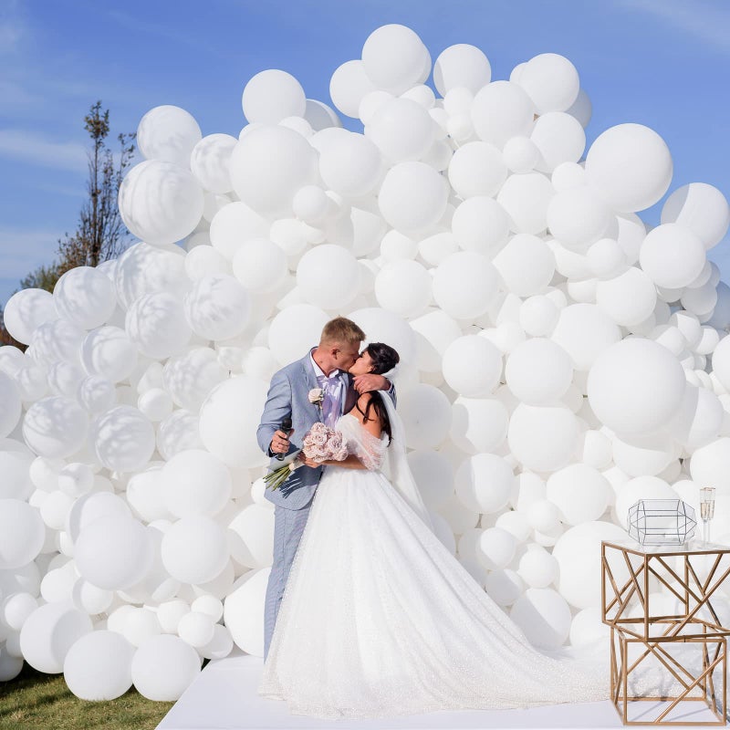 RUBFAC 87pcs White Balloons Different Sizes 18 12 10 5 Inches for Garland Arch, Premium Party Latex Balloons for Birthday Party Wedding Anniversary Baby Shower Party Decoration - Image 4