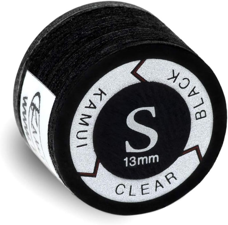 KAMUI Clear Black Laminated Pool Billiard CUE TIP - 1 pc (Soft, 13 mm) - Image 1