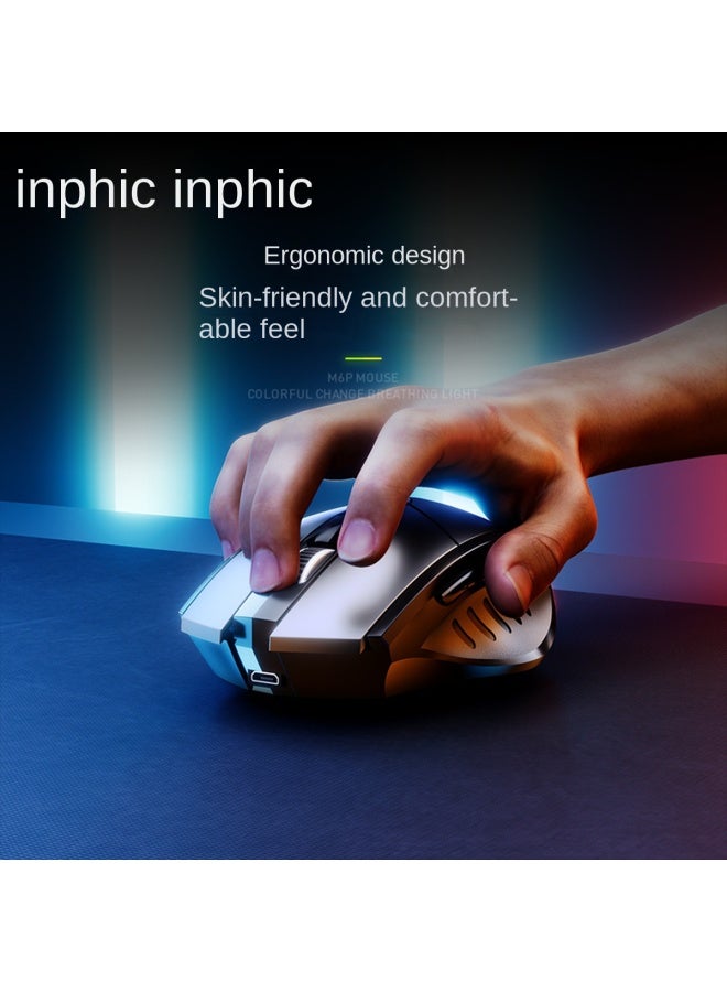 إنفيك Inphic F1s ماوس لاسلكي صامت للأعمال المكتبية والمنزلية قابل لإعادة الشحن [مجموعة وسادة الماوس] - Image 4