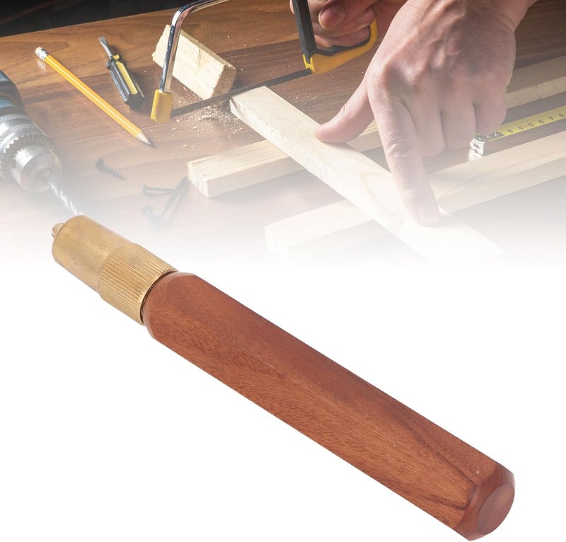 Mini Saw Handle Ergonomic Hand Saw Wood Handle with Sour Branch Wood and Brass Grip Anti Slip Surfaces Texture for Woodworking - Image 1