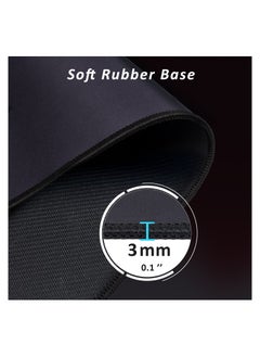 excovip Large Gaming Mouse Pad, Long XXL Mousepad, Extended Cloth Mouse Pad/Desk Mat with Stitched Edges for Gamer, Office, Home, 900x300mm, Black  - Image 3