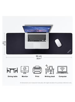excovip Large Gaming Mouse Pad, Long XXL Mousepad, Extended Cloth Mouse Pad/Desk Mat with Stitched Edges for Gamer, Office, Home, 900x300mm, Black  - Image 5