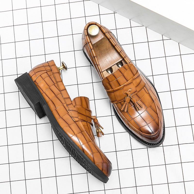 Plus Size Tassel Leather Shoes Slip-On Loafers Plus Size Size 46 Tods Slip-On Business Casual Men'S Shoes - Image 5
