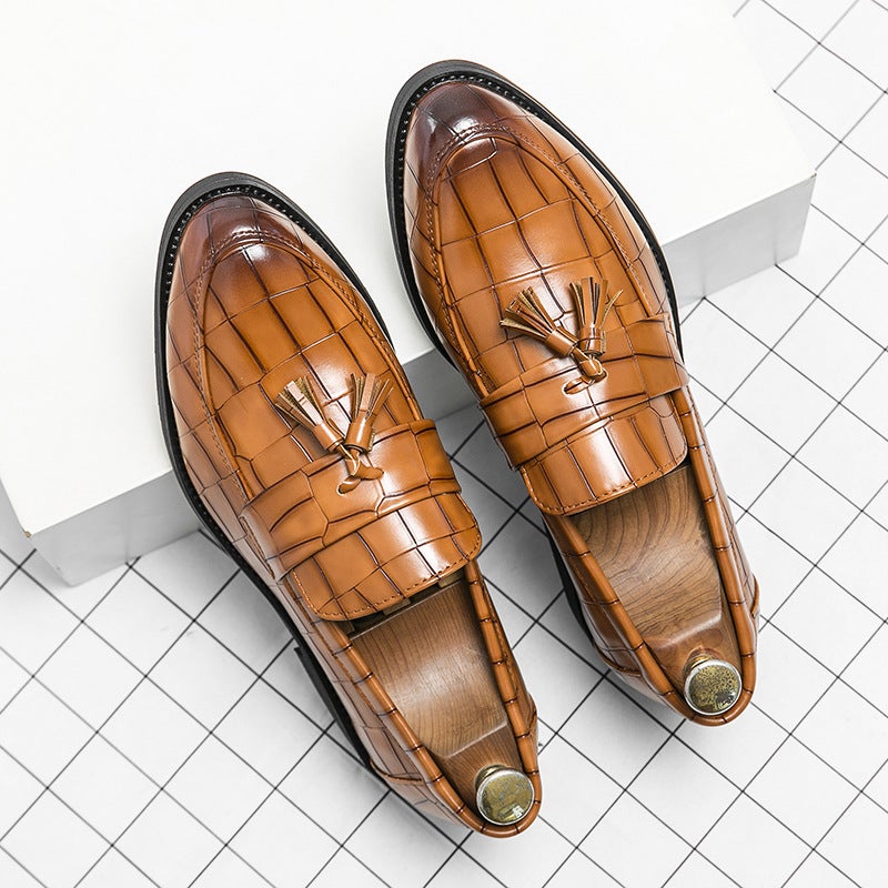 Plus Size Tassel Leather Shoes Slip-On Loafers Plus Size Size 46 Tods Slip-On Business Casual Men'S Shoes - Image 1