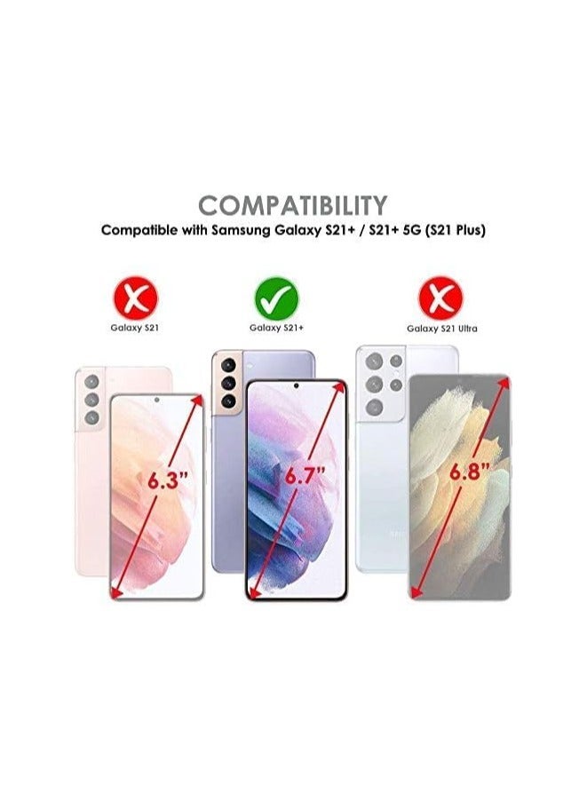 جراب سيليكون لهاتف Samsung Galaxy S21Plus، غطاء مطاطي ناعم من جل السيليكون، غطاء خلفي مقاوم للصدمات بلمسة نهائية غير لامعة، بطانة داخلية من القماش مع حماية للكاميرا لهاتف Galaxy S21+، أخضر - Image 5