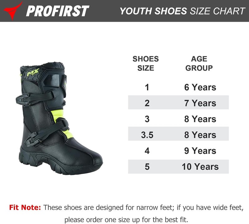 PROFIRST Motorcycle Kids Boots - Waterproof Motorbike Riding Biker Boots for Kids - Image 5