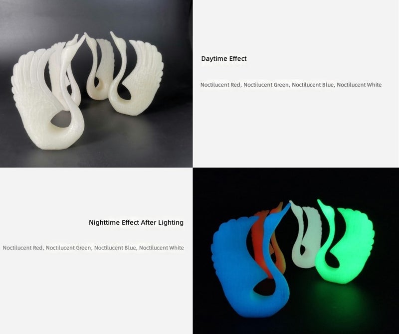 1kg Luminous Rainbow PLA 3D Printer Filament – 1.75mm Glow in The Dark Multicolor Filament for Creative 3D Printing  Projects - Image 2