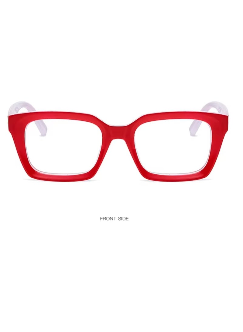 بوما للبصريات +3.0  نظاراه قراءة نسائي، نظارات قراءه طبيه مكبرة لتصحيح ضعف النظر  مع تقدم العمر ،لون الإطار جريء عدسات مضادة للتعب والضوء الأزرق، تصميم خفيف الوزن ،حمايه شاشة كمبيوتر  وحجب الضوء الأزرق ورؤية واضحة للقراءة - Image 2