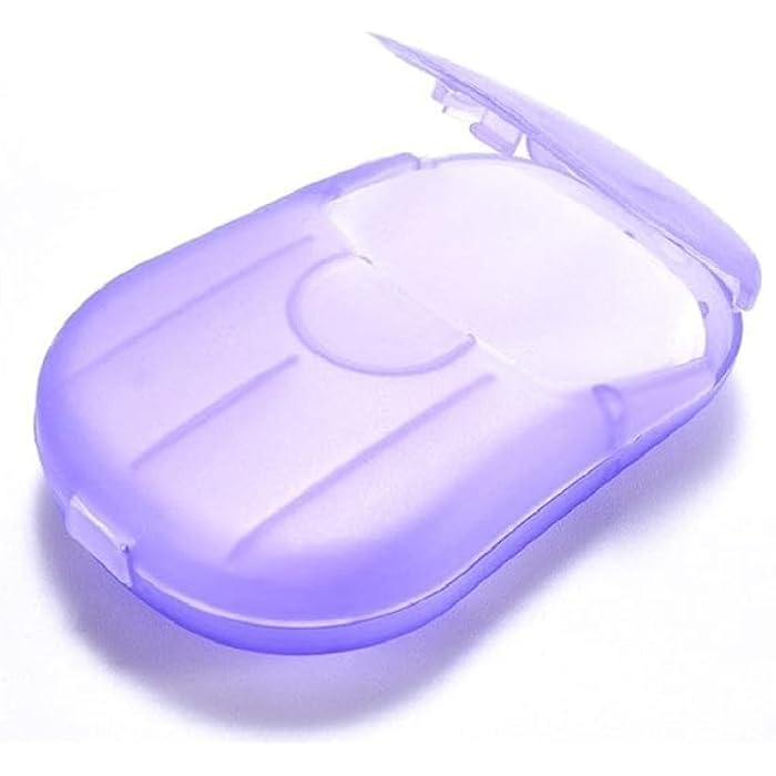 Portable Soap Box (2 Pieces), Mini Soap Chip Box for Hand Washing Travel (Multicolor) - Image 2