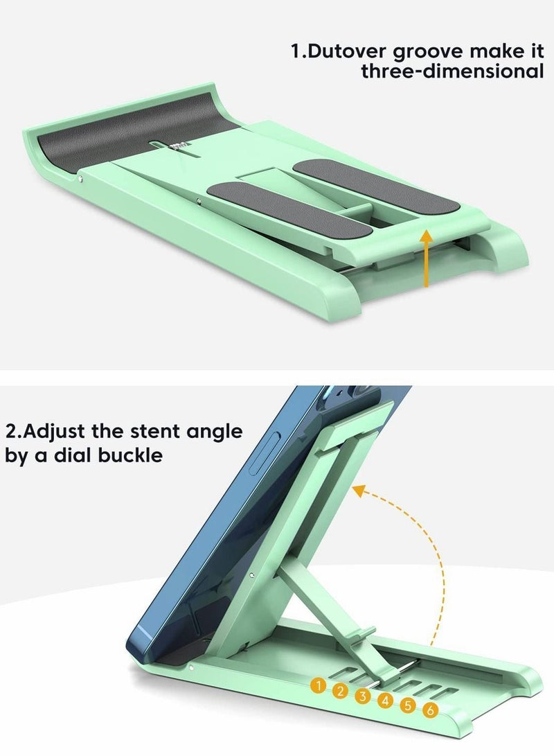 Y&D Universal Phone Holder, Foldable Adjustable Multi-Angle Cell Portable Mini Desk Stand for All Phones and Tablets Below 12" Screen (4 Pieces, Multicolor) - Image 3