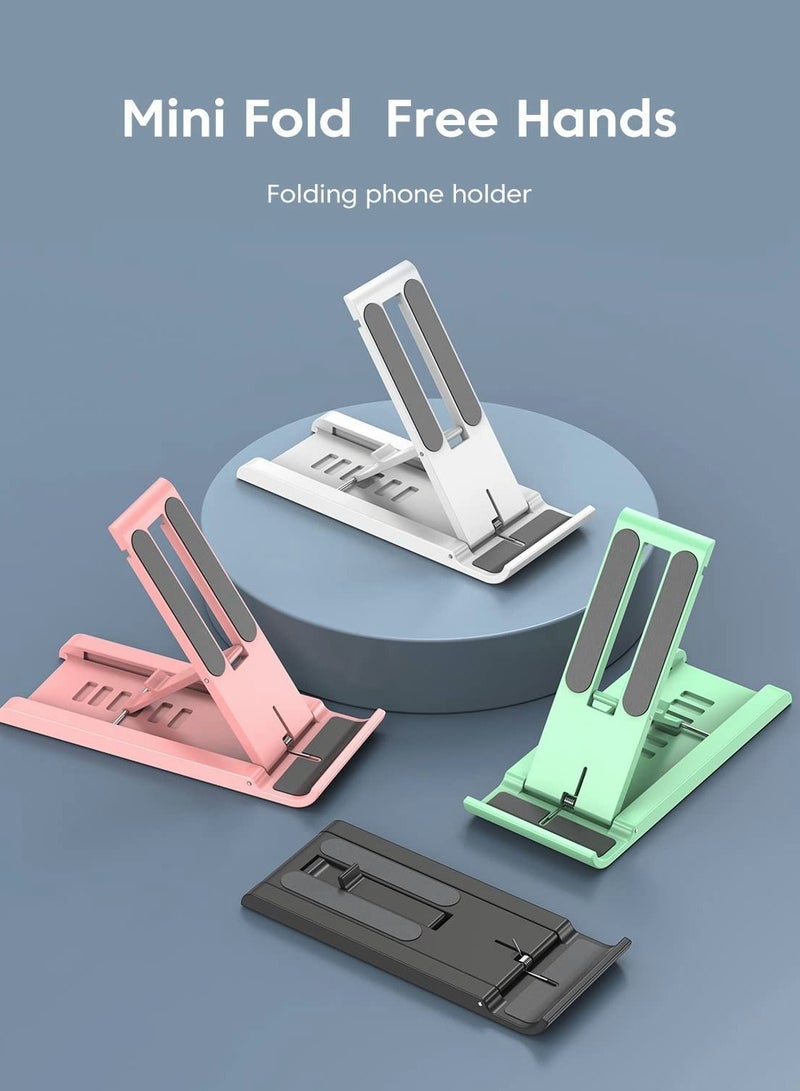 Y&D Universal Phone Holder, Foldable Adjustable Multi-Angle Cell Portable Mini Desk Stand for All Phones and Tablets Below 12" Screen (4 Pieces, Multicolor) - Image 2