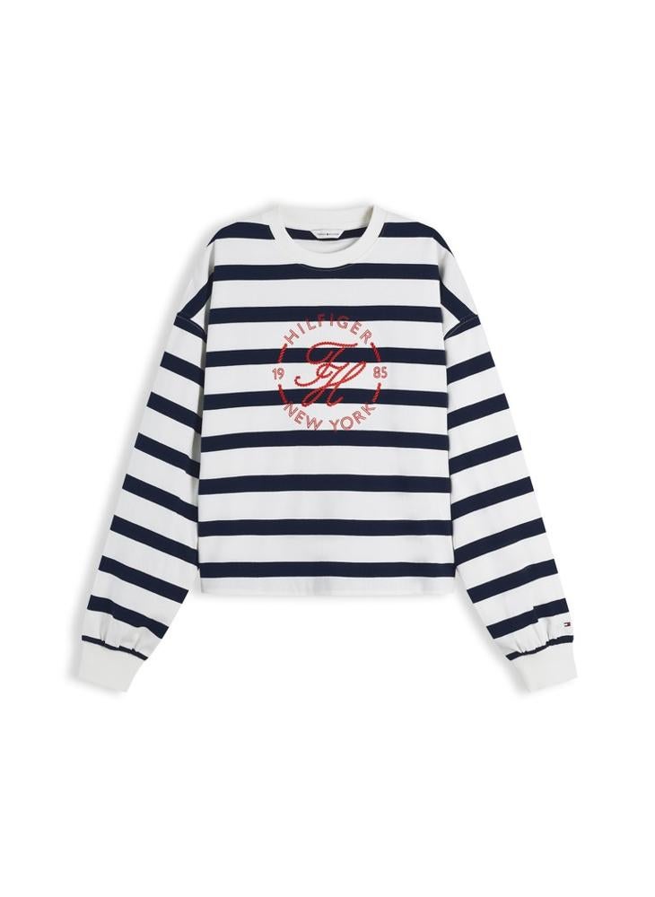 TOMMY HILFIGER Logo Relaxed Crew Neck Sweatshirt - Image 5