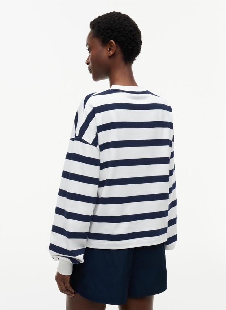 TOMMY HILFIGER Logo Relaxed Crew Neck Sweatshirt - Image 2