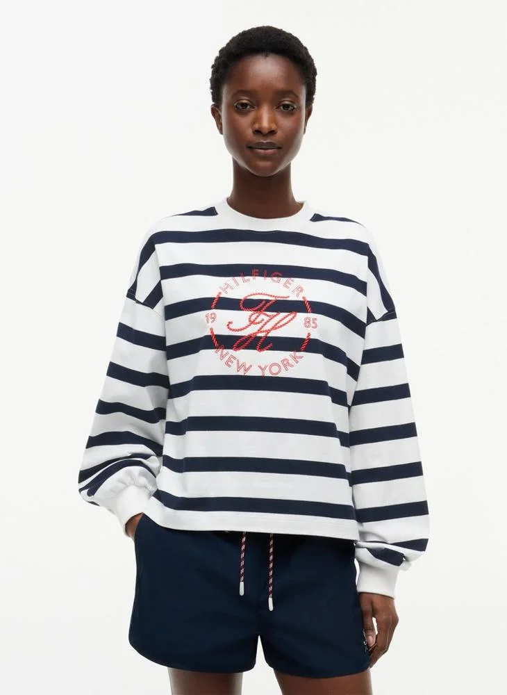 Logo Relaxed Crew Neck Sweatshirt
