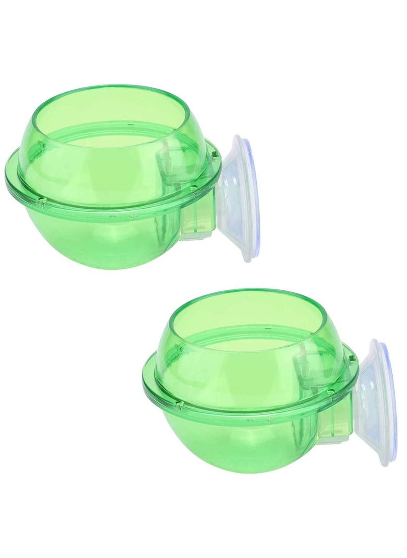Excefore Reptile Food Water Bowl, 2 Pieces Reptile Feeding Bowl Reptile Feeder Suction Cup,for Small Animal Feeding Anti-Escape Lizard Chameleon Gecko, for Lizard Or Other Small Pet Amphibian Feeder  - Image 1