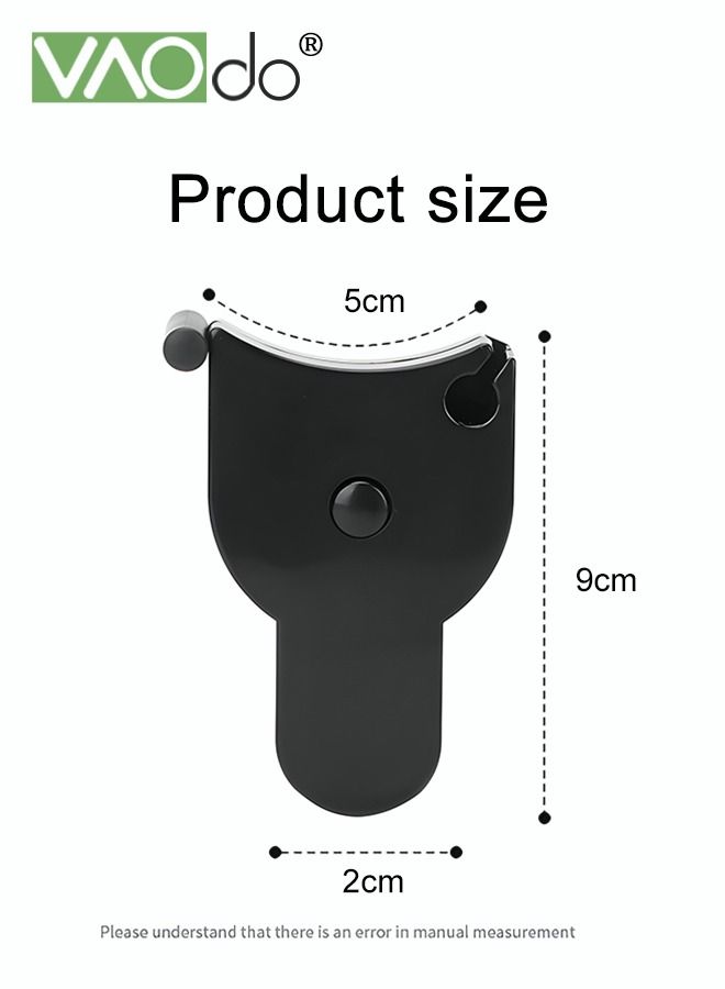 VAOdo Leather Tape Measure with ABS Handle Measurements for Fitness Automatic Girth Dual Units Centimeter and Inch Black - Image 2