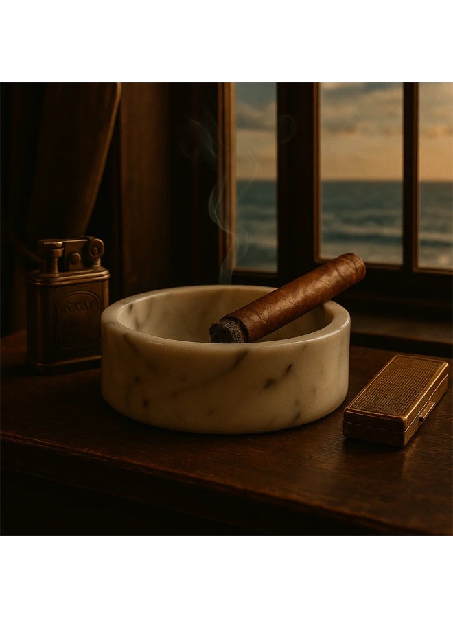 Marble Ash Tray  Marble Round - Image 2