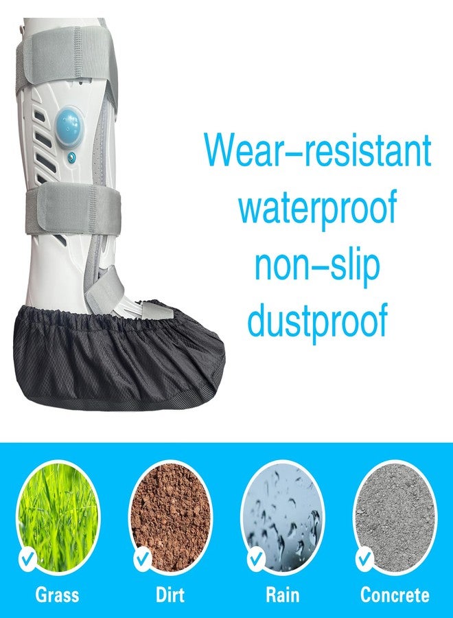 Ioryzek 2 pcs Air Cam Walking Boot Covers, Fracture Medical Cast Boots Shoe Covers for Broken Foot Ankle Recovery With Waterproof Anti-slip and Washable (X-Large) - Image 2