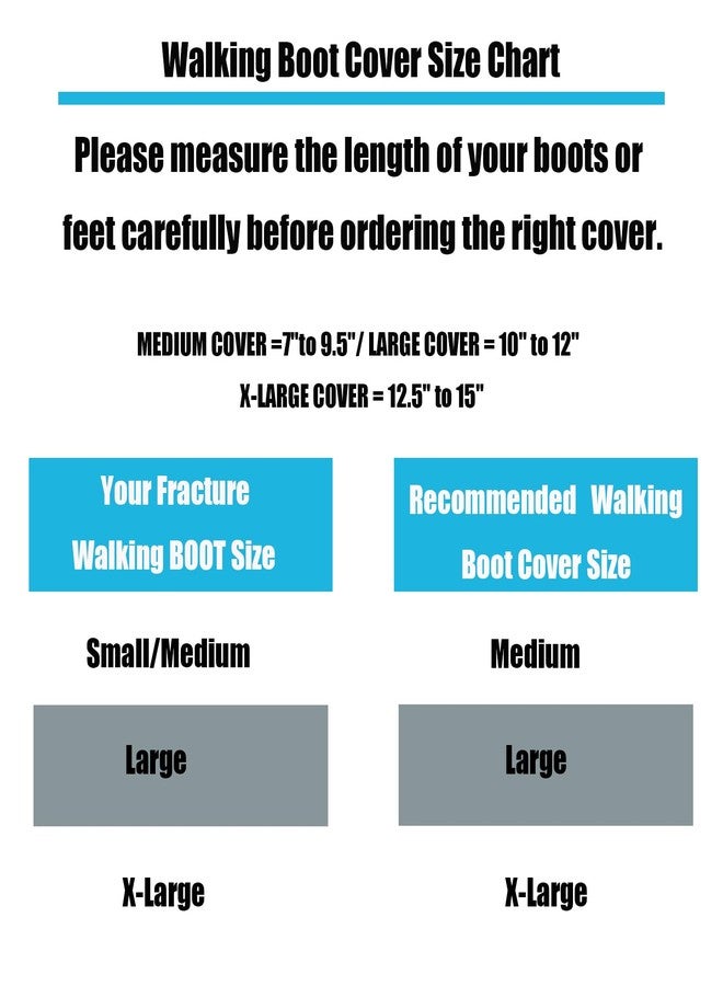 Ioryzek 2 pcs Air Cam Walking Boot Covers, Fracture Medical Cast Boots Shoe Covers for Broken Foot Ankle Recovery With Waterproof Anti-slip and Washable (X-Large) - Image 3
