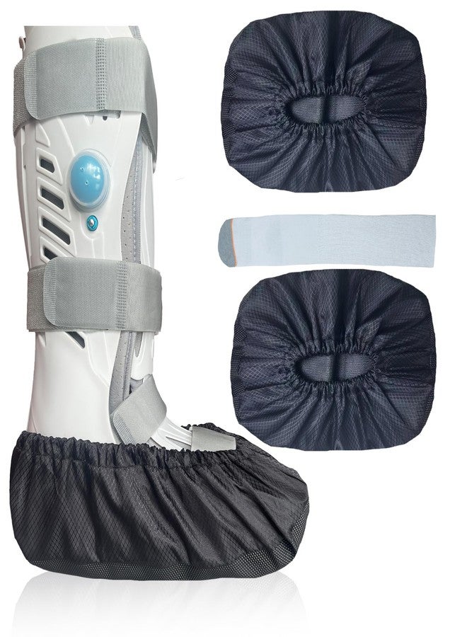 Ioryzek 2 pcs Air Cam Walking Boot Covers, Fracture Medical Cast Boots Shoe Covers for Broken Foot Ankle Recovery With Waterproof Anti-slip and Washable (X-Large) - Image 1